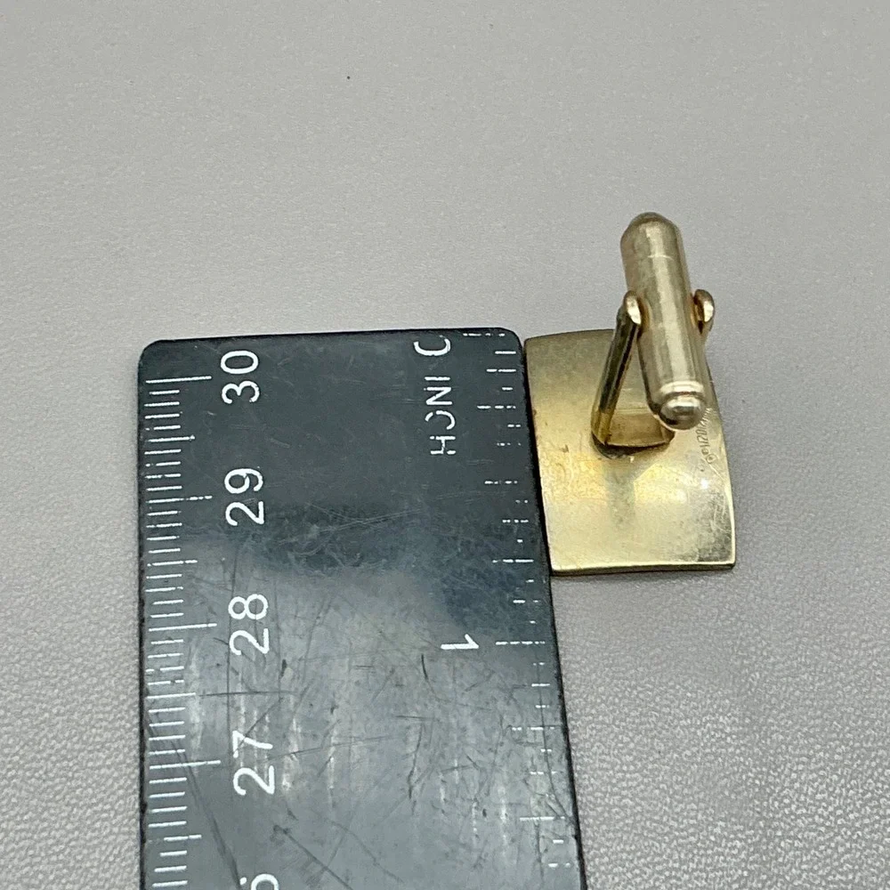 Vintage 1/20 12KT Gold Filled Cufflinks Men's Rectangular Classic Formal Dress